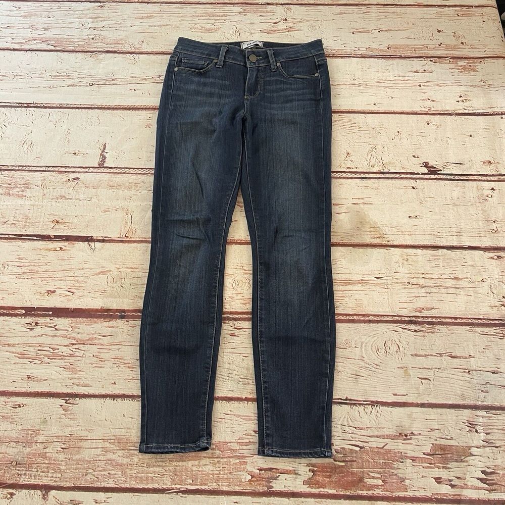 Paige Jeans Womens Size 26 Skinny Verdugo Ankle Dark Wash Blue Low Rise 5 Pocket